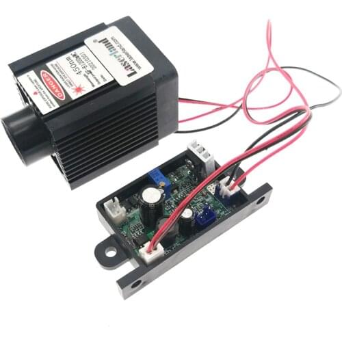 450nm 1.2W Blue Laser Module Laser Head Fat Beam With Fan Adapter 12V TTL Modulation