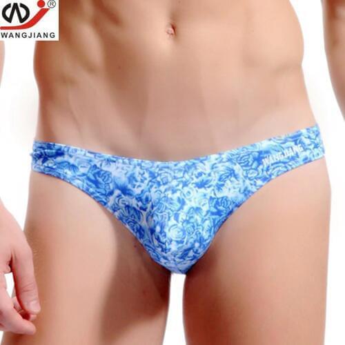 WJ brand men sexy underwear briefs men g-string gay underwear cotton Men Jockstrap Low Waist thongs men bikini - 4005DK