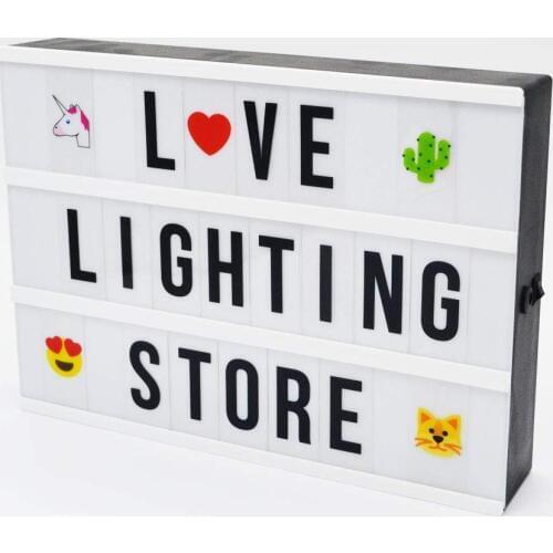 Letter Light Box A4 LED Cinema Combination Night Lamp for DIY with 96 Letters Number Symbol Alphabet Dropship