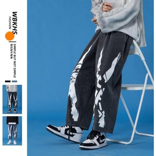 High Street Mens Cross Baggy Jeans Man streetwear Ripped Jeans Fashion Harem Pants Loose Jean Trousers women boyfriend jeans