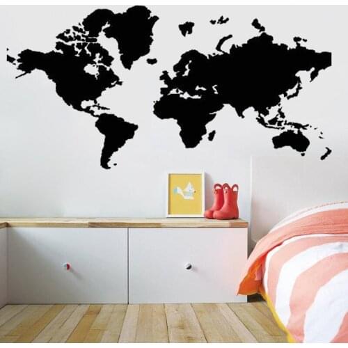 World Map Wall Sticker Earth Travel Vinyl Decal Geography Stickers Bedroom Living Room Decoration Creative Home Decor
