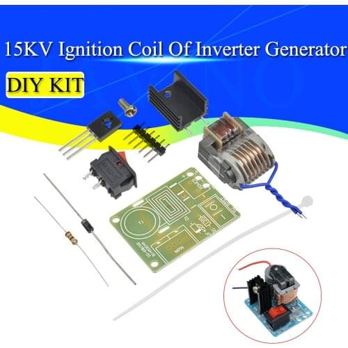 15KV High Frequency Transformer DC High Voltage Arc Ignition Generator Inverter Boost Coil Module Step Up Power Module DIY Kit