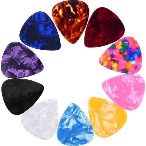 100pcs/lot Assorted Guitar Picks Electric Acoustic Bass Standard thin Plectrums 0.46/0.71/0.96mm