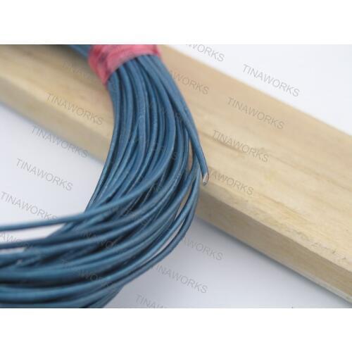 100 Yards 1.5mm Metallic Cadet Blue Round Real Genuine Leather Cord for Jewelry Making Crafting Beading Necklace Bracelet Making