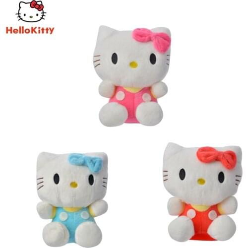 20 CM Hello Kitty Plush Cute KT Cat Toys Dolls Stuffed Soft Cushion Sofa Pillow Children Christmas Gifts