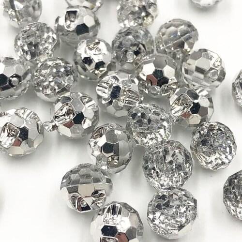 25pcs White Color Acrylic Buttons Apparel Sewing Supplies Garment Accessories DIY Crafts PT327