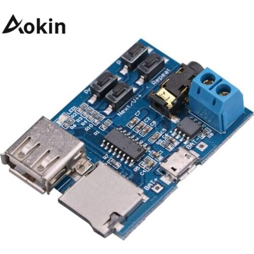 3.7-5.5V TF Card U Disk MP3 Format Decoder Board Mirco USB Port Amplifier Decoding Audio Player Module