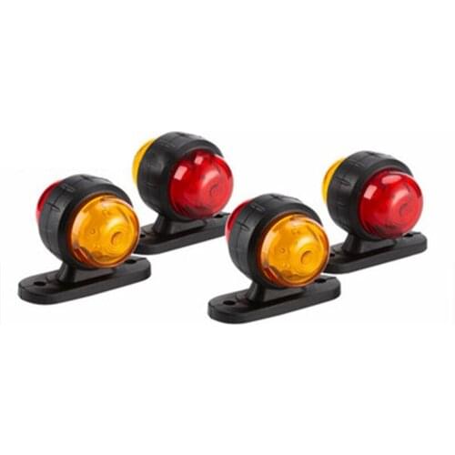 4PCS Side Marker Light External Parts Mini Durable Trailer Truck Universal Safety Turn Signal Warning