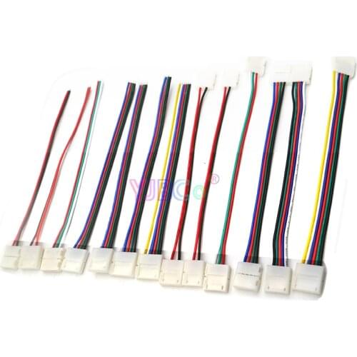 5pcs 2pin 3pin 4pin 5pin 6pin Welding free connector clip Connector Cable For RGB RGBW RGBWW LED strip light led lamp tape