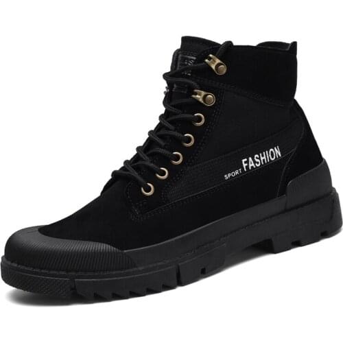 Nice Fashion Casual Genuine Leather Men Waterproof Boots Men Casual Shoes Fashion Ankle Boots for Men High Top Winter Men Boots
