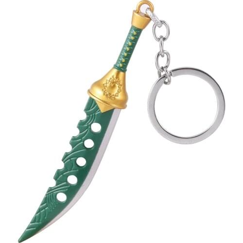 Anime The Seven Deadly Sins Keychain Meliodas Weapon LostVayne LostBane Keyring for Man Jewelry Women Bag Ornaments