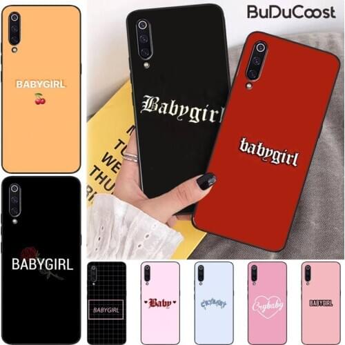 Baby girl art text Phone Case For Xiaomi Mi 9 9T CC9 CC9E 8 SE Pro A2 Lite 6X 5 A3 A1 Max Mix 2 3