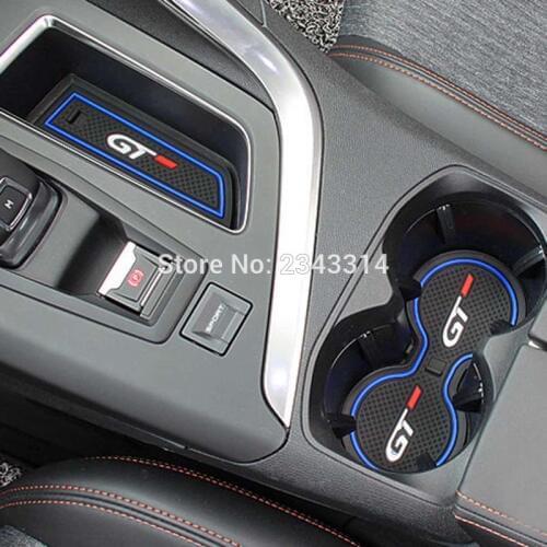 For Peugeot 3008 5008 GT 2016 2017 2018 Interior Door Gate Slot Pad Mug Cup Holder Non-Slip Mat Rubber Door Groove Mat Accessory