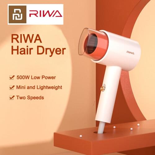XIAOMI RIWA Anion Hair Dryer Portable Hot & Cold Air Wind Hair Dryer Hair Styler With Diffuser Professional Care Quick Dry Hair
