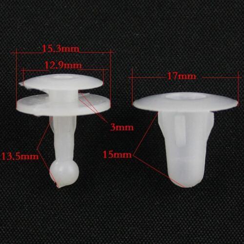 500x White Plastic Door Panel Trim Retainer Clips Fastener Rivet For Toyota Isuzu Mazda 67771-01010 67771-12010 Car styling