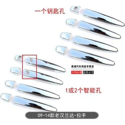 ABS Chrome Door Handle Bowl Door handle Protective covering Cover Trim for Toyota Highlander 2009-2019 Car Styling