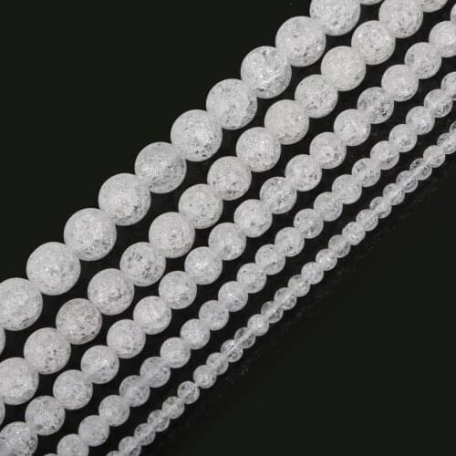 32-95pcs 4 6 8 10 12mm Round Glass Beads Loose Bedas For Jewelry Making Findings Necklace Bracelet Earrings Findings