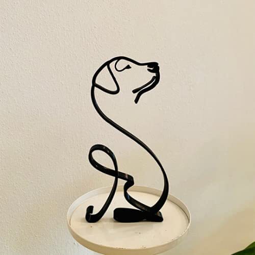 Dog Minimalist Art Sculpture Personalized Gift Metal Decor Modern Home Living Decor Office Accessories Статуэтки Для Интерьера