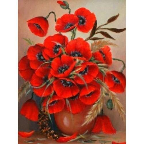 5D DIY Square Diamond Painting Floral Diamond Mosaic Picture of Rhinestones Diamond Embroidery Cross Stitch Flowers Resin Drill