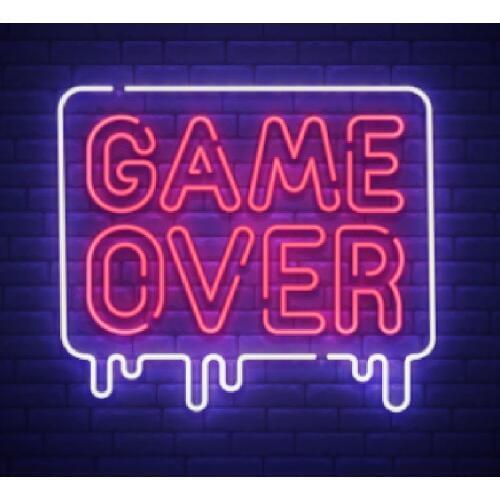 Neon Sign Game popup game over neon sign Beer Bar Pub Handcrafted glass neon signs for ROOM window home custom Iconic Sign Art