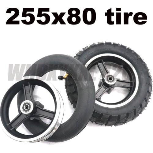 10x 3.0 TUOVT nylon tire 255x80 inner Outside Tire wheel hub Off-road Tire for Electric Scooter Speedual Grace Zero 10X Kugoo M4