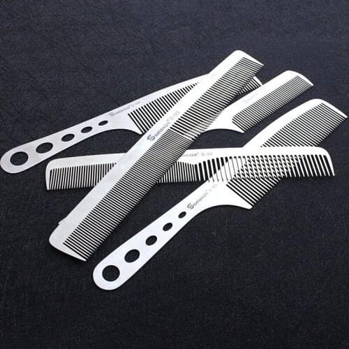 New steel Comb hair Salon Home Comb Professional hair cutting comb hair cutting stainless steel comb tool durable comb