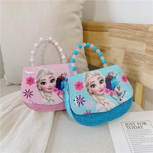 2019 new Disney cute cartoon handbags frozen Princess childrens Messenger bag girls small bag baby shoulder bag