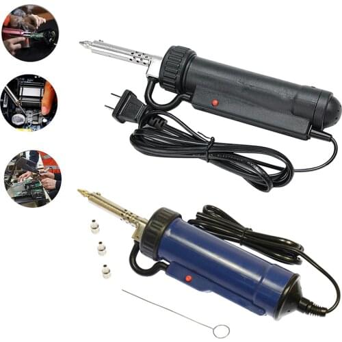 New Desoldering Machine ADT03 Automatic Portable Electric Solder Tin Sucker Vacuum Soldering Remove Pump with 3 Suction Nozzle