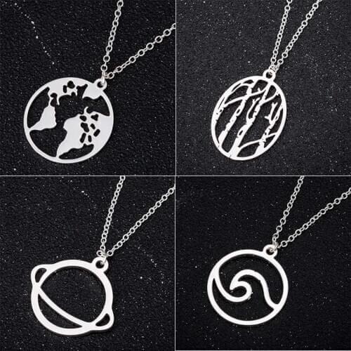 YIUSTAR Gothic Lady Stainless Steel Collar Round Necklace Gold Chain Necklace Jewelry Halloween Nightmare Before Christma 2020