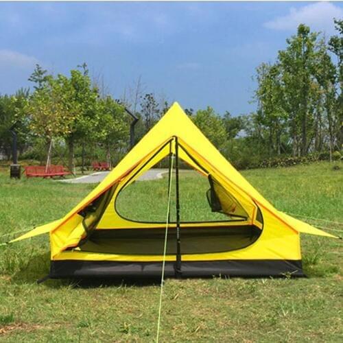 1-2 Person Ultralight Outdoor Camping Teepee Pyramid Tent Large Rodless Tent Backpacking Hiking Tents