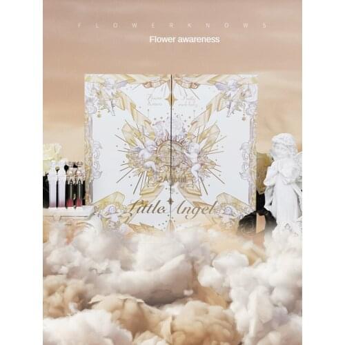 Flower Know Angel Makeup Gift Box Lip Lacquer Highlight Eyeshadow Set Holiday Gift