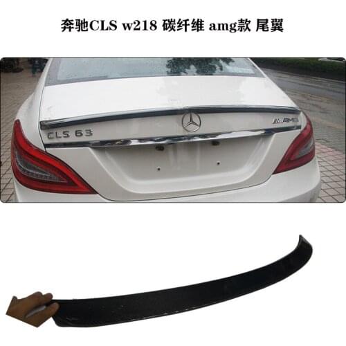 Suitable For Mercedes Benz Cls63 Tail W218 Refitting Amg Lightweight Carbon Fiber Spoiler Fixed Wing Straight