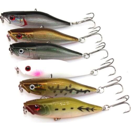 10pcs/lot Popper Fishing Lures Artificial 2015 new road sub grilled bait bait 9.5cm wave bionic bait bait set wholesale