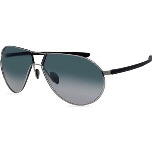 Vazrobe Brand Sunglasses for Men Aviation Pilot Sun Glasses Male Vintage Luxury Designer Gradient Tint Brown Blue Lens