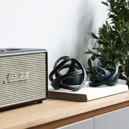 Modern Blue Black Twisted Lumps Of Metal Desktop Ornaments Home Room Abstract Soft Decor Hotel Sales Office Lobby Shop Window