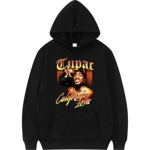 Super Cool Awesome Tupac 2pac Rapper Hoodie Harajuku Print Hoodies Playboi Carti Oversized Hip Hop Sweatshirt Men Cotton Coat