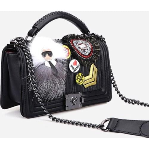 Lady Chain Shoulder Tote Handbags Luxury Designer Fashion Pu Leather Purses And Handbags Women Shoulder Purse