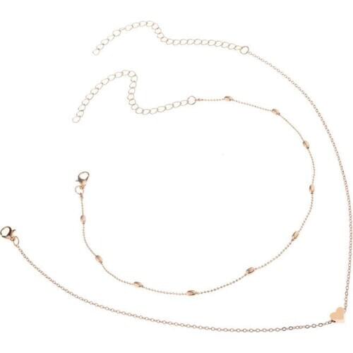 Choker Moana Kolye And American Wind Contracted Love Peach Heart Pendant Necklace Metal Chain Collar Female Clavicle