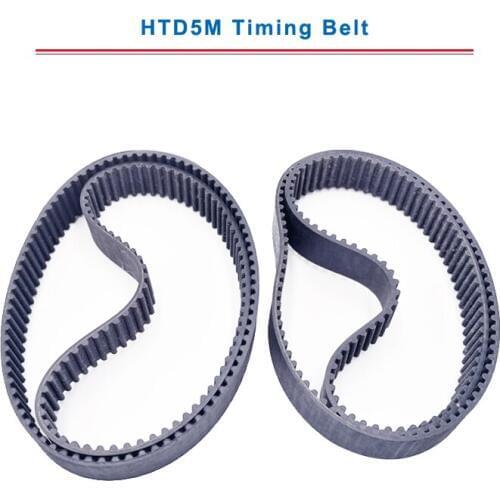Timing belt HTD5M length-255/260/265/270/275/280/285mm circle-arc teeth belt width 15/20/25mm teeth pitch 5mm
