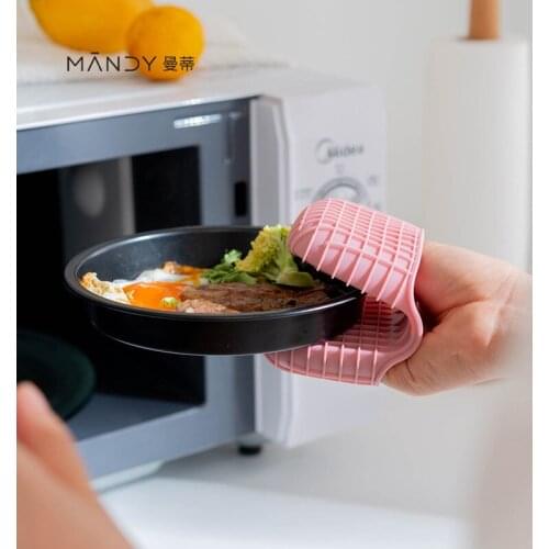 1 Pc Non-Slip Silicone Gloves for Microwave Oven Baking Thermal Insulation Anti-Scalding Thickened Heat Resistant Kitchen Gloves