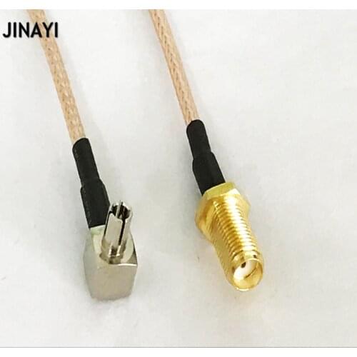 10pcs Pigtail cable SMA female bulkhead to TS9 TS-9 male Right Angle RG316 Coaxial Coax Cable 15cm