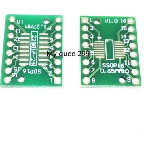 100PCS The adapter plate SOP16 SSOP16 TSSOP16 patch is directly inserted into DIP 0.65/1.27mm