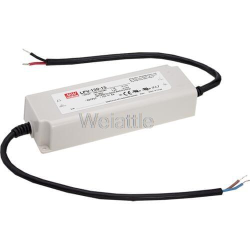 12V 15V 24V 36 V 48V 10 8 6.3 4.2 3.2A MEANWELL LPV-150-12 150W AC-DC LED Lighting Drive Switching Power Supply waterproof IP67