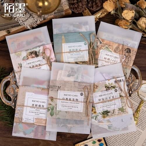 27 Pcs Vintage Scrapbooking Diy Stickers Pack Decorative Antique Retro Collection Album Diary Journal Embellishment Supplies