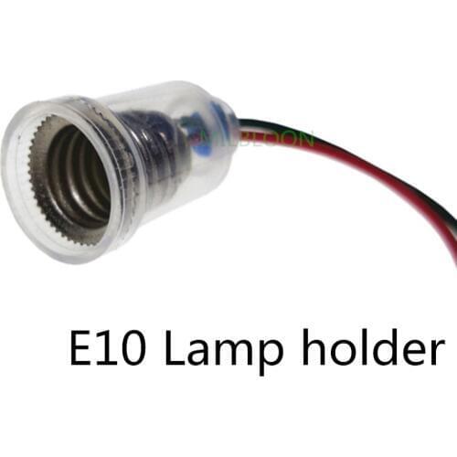 3PCS E10 Lamp holder with wire lamp base E10 bulb holder
