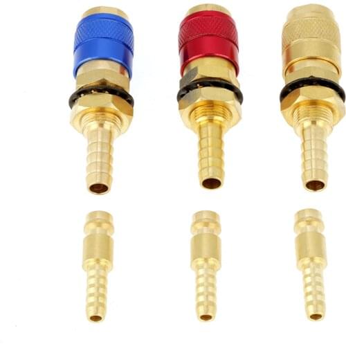 3PCS/Set Air Hose Quick Joint Coupler Connector M8 Thread Pneumatic Fast Twist Fittings Connector For MIG TIG Welder Torch