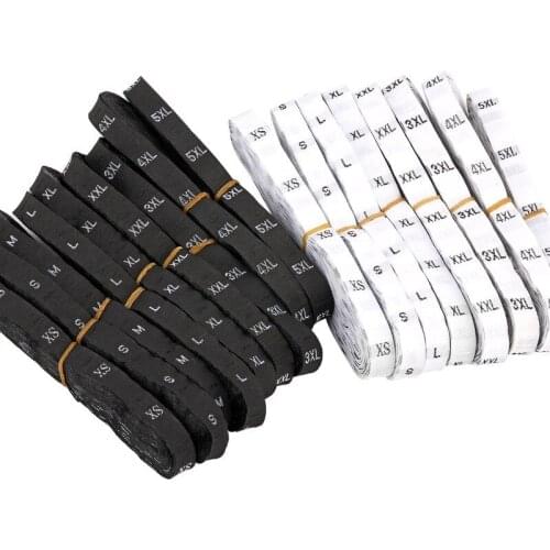 500Pcs/Lot Black White Garment Labels Universal Size Number Clothing Tags for Clothes T Shirt Dress Cloth DIY Sewing Accessories