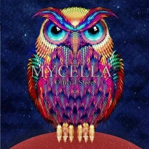 Animals,Full Round,Diamond Embroidery,Owl,Tiger,5D,Diamond Painting,Cross Stitch,Diamond Mosaic,Needlework,Crafts,Christmas,Gift