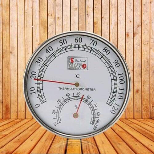 Barometer Hygrometer Thermometer Stainless Steel Case Steam Sauna Thermometer Hygrometer Gauge Hygrothermograph