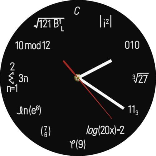 Geek Equation Nerdy Wall Clock Watch Round Clock Math Formula Quartz Wall Clock Gift Idea For Student Teacher